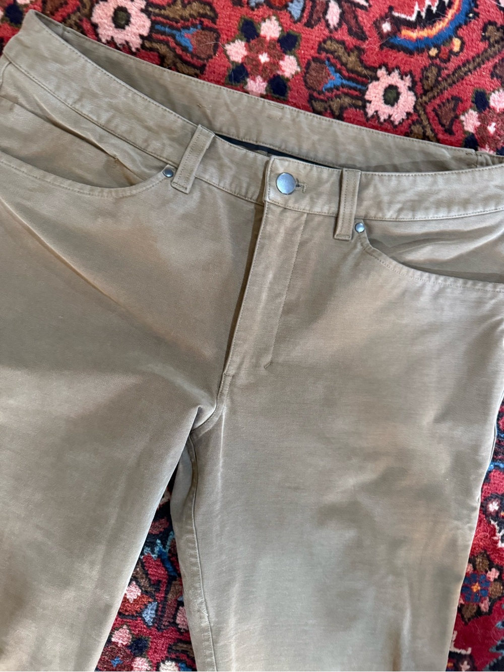 lululemon athletica Men's Khaki 5 pocket Stretch Chinos